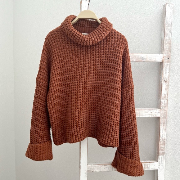 Goodnight Macaroon Sweaters - Goodnight Macaroon Rust/Brown Sweater Size S/M